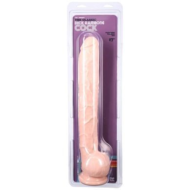 Фалоімітатор Doc Johnson Dick Rambone Cock White, діаметр 6 см, довжина 42 см, ПВХ