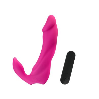 Вибратор вагинально-клиторальный Alive Bifun Pro, Pink, перезаряжаемый