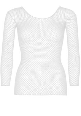 Сітчастий топ Leg Avenue Long Sleeves T-Shirts White, One Size