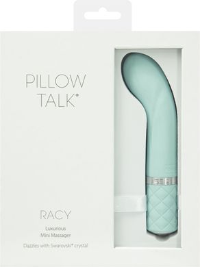 Розкішний вібратор Pillow Talk - Racy Teal з кристалом Сваровські для точки G, подарункове паковання
