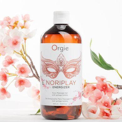 Гель для NURU-масажу Orgie &ndash; Noriplay Energizer (500 мл), екстракт гінкго білоба, захисне простирадло