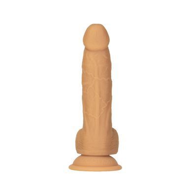 Фалоімітатор ADDICTION Dual Density Silicone Dildo Caramel 8&Prime;, присоска, діаметр 4,3 см, віброкуля