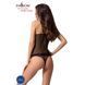 Комплект білизни Passion MELISSA SET S/M, black, ліф-сорочка зі шнурівкою і трусики