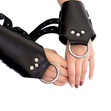 Манжети для підвісу за руки Art of Sex – Kinky Hand Cuffs For Suspension, чорні, натуральна шкіра