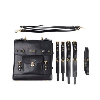Сумка-трансформер для зберігання секс-іграшок LOCKINK Detachable JK Bag, чорна, ПВХ