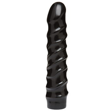 Дилдо Doc Johnson CodeBlack - 8 Inch Raging Vac-U-Lock із стимулювальним рельєфом, діаметр 3,8 см