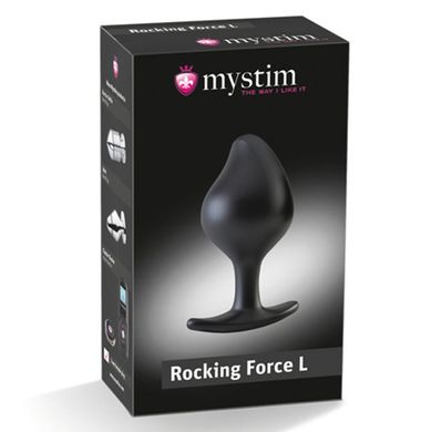 Силіконова анальна пробка Mystim Rocking Force L для електростимулятора, діаметр 4,7 см
