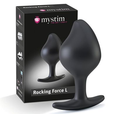 Силіконова анальна пробка Mystim Rocking Force L для електростимулятора, діаметр 4,7 см