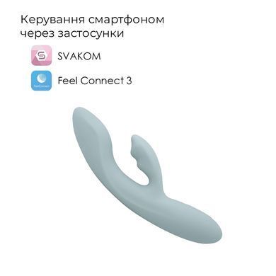 Смарт вібратор-кролик Svakom Chika, 2 незалежні мотори, підігрів до 38 &deg;C