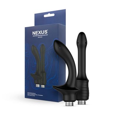 Набор анальных насадок для душа Nexus BEGINNER Shower Douche Duo Kit – Black, 2 шт.