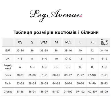 Тедді Leg Avenue Thong teddy with strappy back, One Size, синє, еластичне мереживо, низ &mdash; стрінги