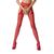 Кружевные колготки-бодистокинги Passion S014 One Size, Red, имитация чулок и пояса с гартерами