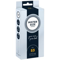 Презервативы Mister Size - pure feel - 53 (10 condoms), толщина 0,05 мм (мятая упаковка!!!)