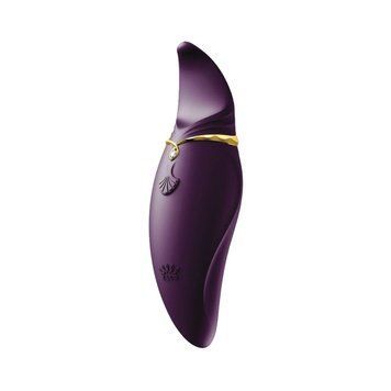 Вібратор 2в1 з язичком Zalo &mdash; Hero Twilight Purple, кристал Swarovski