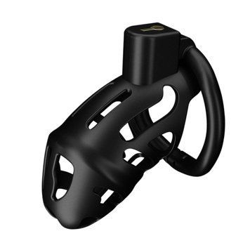 Клітка для пеніса LOCKINK SEVANDA Naja-Cobra Chastity Cage, чорна, 3 кільця різних розмірів