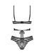 Комплект Obsessive Blomentis 2-pcs set, XL/2XL, мереживний, ліф із зав&rsquo;язками на спині, трусики-сліпи