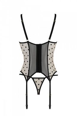 Корсет Passion MARINA CORSET, L/XL, beige, з відкритими чашками
