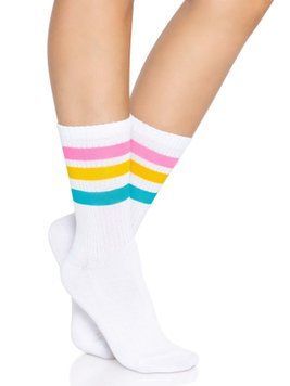 Шкарпетки жіночі в смужку Leg Avenue Pride crew socks Pansexual, 37&ndash;43 розмір