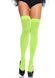 Щільні неонові панчохи Leg Avenue Nylon Thigh Highs Neon Green, one size