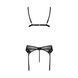 Комплект білизни Passion NESSY SET S/M black, бюстгальтер, пояс для панчіх, стрінги