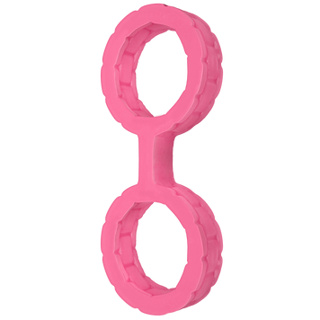 Наручники з силікону Doc Johnson The Cuffs Large - Pink, добре тягнуться, для рук і для ніг