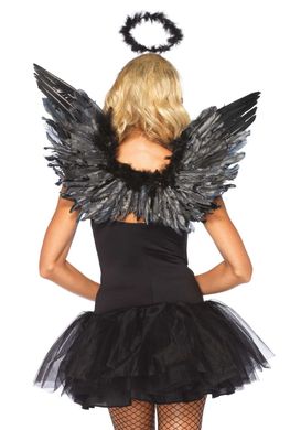 Крила чорного ангела Leg Avenue Angel Accessory Kit Black, крила, німб