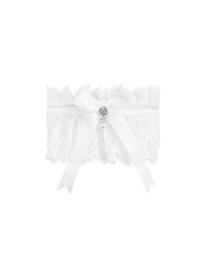 Ажурная подвязка Obsessive Amor Blanco garter, white