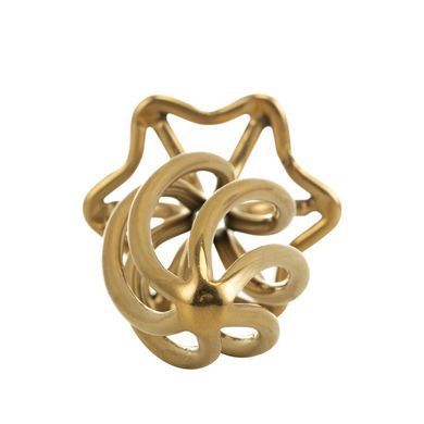 Металева анальна пробка LOCKINK SEVANDA Hollow Spiral Golden, M, золотиста, діаметр 3 см