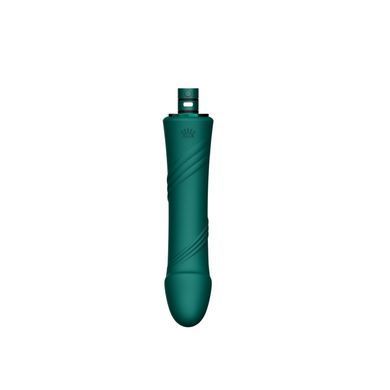 Компактна смарт секс-машина Zalo &ndash; Sesh Turquoise Green, 2 насадки, пульт ДК, кристал Swarovski