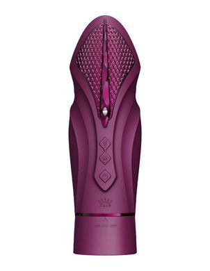 Компактна смарт секс-машина Zalo &ndash; Sesh Velvet Purple, 2 насадки, пульт ДК, кристал Swarovski