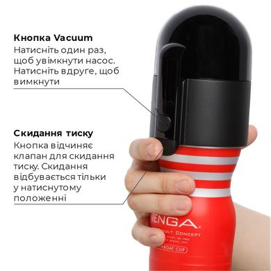 Вакуумна насадка Tenga Vacuum Controller з мастурбатором US Deep Throat Cup, єдиний, що смокче
