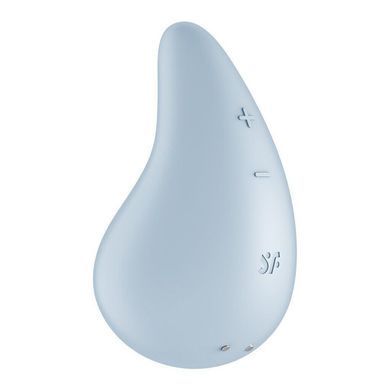 Вібратор для зовнішньої стимуляції Satisfyer Dew Drop Blue, 2 мотори, 12 режимів, м&rsquo;який корпус