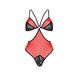 Напівпрозоре боді з мереживом Passion PEONIA BODY S/M red